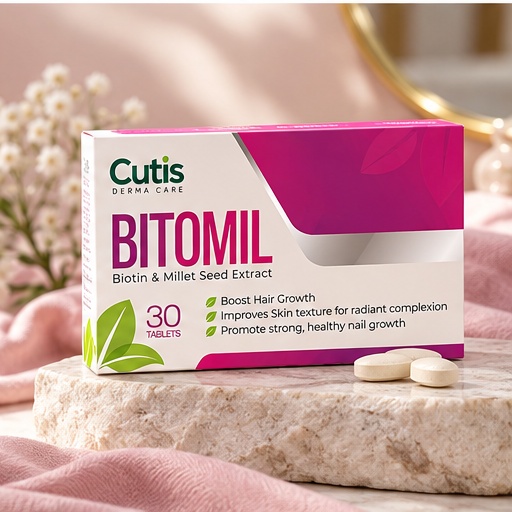 BITOMIL by CUTIS, photographed in a styled setting